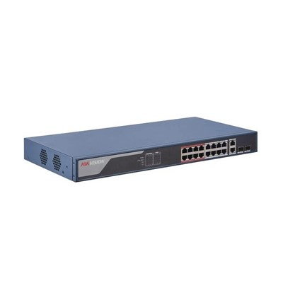 HIKVISION DS-3E1318P-EI 16 PORT 10/100 16 PORT POE 2 PORT GİGABİT UPLINK 230W YONETILEBILIR SWITCH