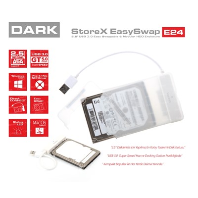 DARK STOREX E24 2.5" USB 3.0 SATA DISK KUTUSU (DK-AC-DSE24U3)