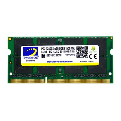 Twınmos 4Gb 1600Mhz Ddr3 1.5V Notebook Ram Mdd34gb1600n