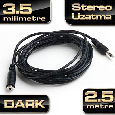 Dark (Dk-Cb-Auextl250) 2.5M 3.5Mm Stereo Ses Uzatma Kablosu