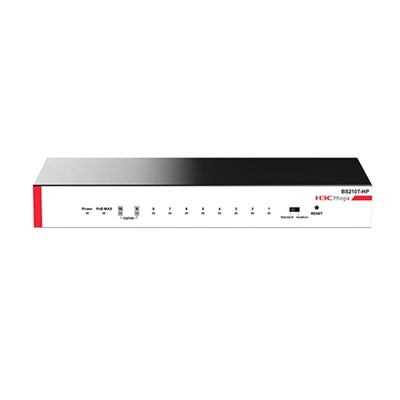 H3c Magıc 9801A5by Bs210t-Hp 8 Port + 2 Giga Uplınk 10/100/1000 8 Port Poe/Poe+ 110W Yonetılemez Desktop Swıtch