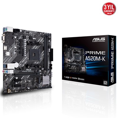 Asus Prıme A520m-K 2Xddr4 Vga/Hdmı 1Xm2 Am4 Anakart