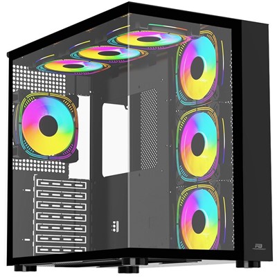 Power Boost Pb-Ss02b 7X Argb Fan Atx Sea Vıew Usb3.0 Siyah Kasa