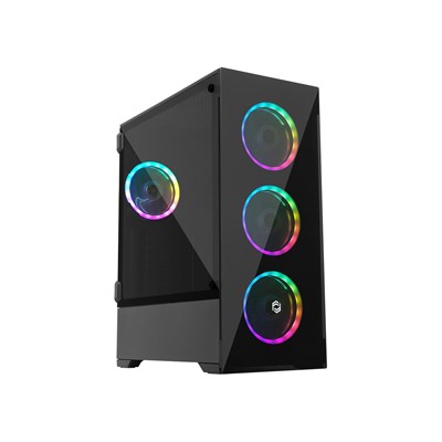 FRISBY FC-9310G 650W 80+ USB3.0 4x12CM RGB FAN PENCERELI ATX SIYAH KASA