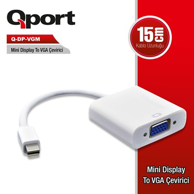 Qport Q-Dp-Vgm Mını Dısplay To Vga Çevirici