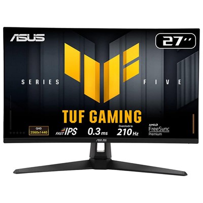 Asus Tuf Gamıng Vg27aq5a 27 Fast Ips 2560X1440 0.3Ms 210Hz 300Cs Dp Hdmı Vesa