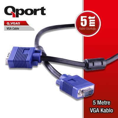 Qport Q-Vga5 5Mt Vga Kablo