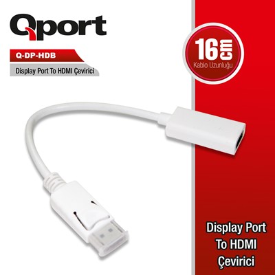 Qport (Q-Dp-Hdb) Dısplay Port To Hdmı Cevırıcı