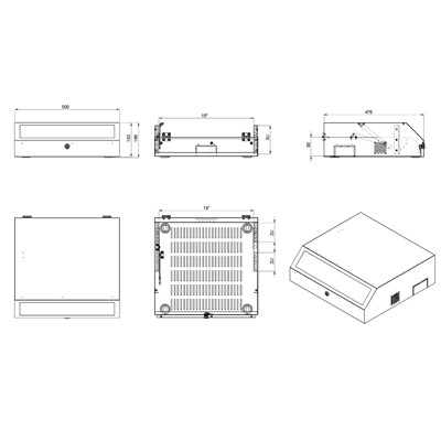 AGER AG-SL07U5048B1-C-A-M1-07U5048 7U: 3U+4U 500X480MM DUVAR TİPİ SLIMLINE KABİNET