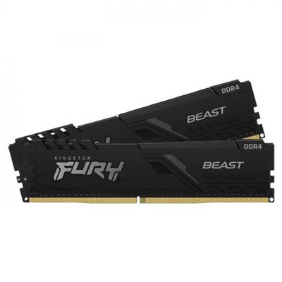 32 Gb (2X16gb) Ddr4 3200Mhz Kıngston Fury Beast Cl16 Sıyah (Kf432c16bbk2/32)