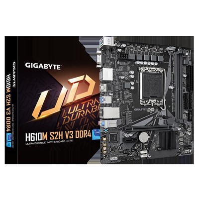 Gıgabyte H610m-S2h-V3-Ddr4 1700P Ddr4 Ses Glan Dp/Hdmı/Vga Sata3 Usb3.2 Matx
