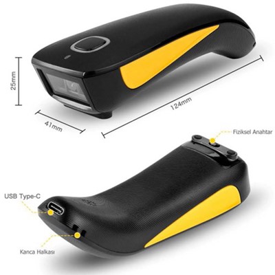 Perkon Tıger Bs92 Bluetooth Kablosuz 1D/2D Hafızalı Barkod Okuyucu