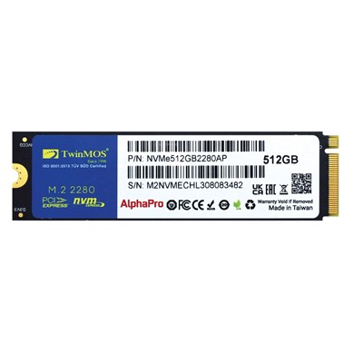 Twınmos 512Gb 3600/3250Mb/S M2 Pcıe Gen3 Nvme Ssd Nvme512gb2280ap 3D-Nand