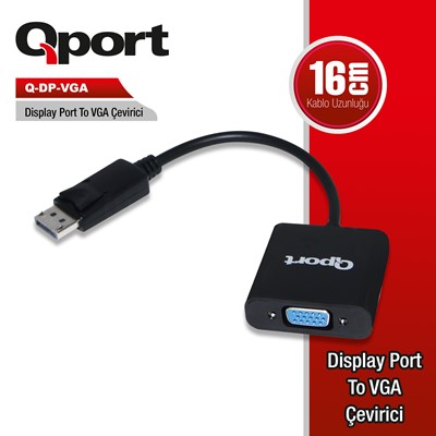 Qport (Q-Dp-Vga) Dısplay Port To Vga Cevırıcı