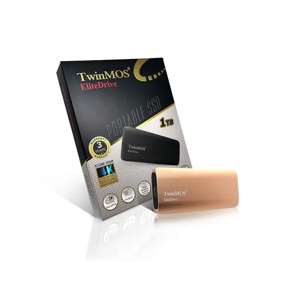 TWINMOS EXTERNAL SSD 1TB USB3.2/TYPE-C GOLD HARICI SSD (PSSDGGBMED32-G)