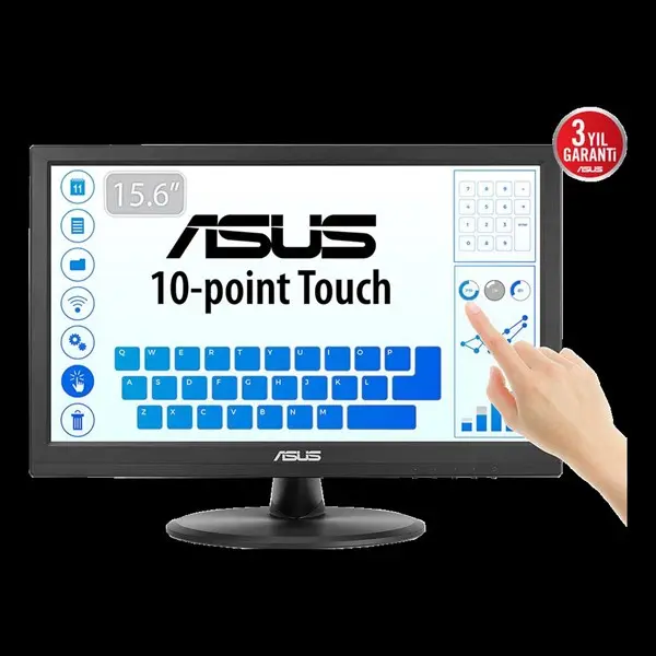 Asus Vt169he 15.6" 1920X1080 5Ms 60Hz Ips Hdmı/Vga Dokunmatık Eyecare Vesa