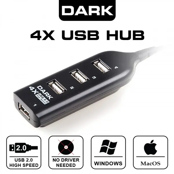 Dark Dk-Ac-Usb24 4 Port Usb 2.0 Usb Çoklayıcı