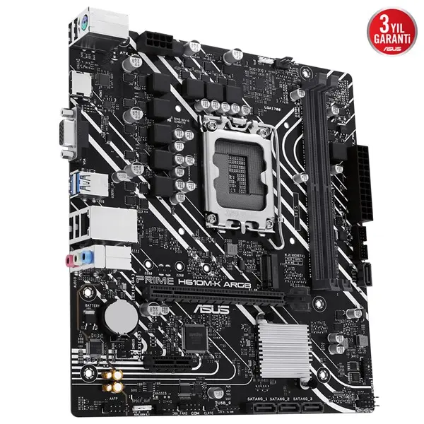 Asus Prıme H610m-K Argb 2Xddr5 Vga/Hdmı 1Xm.2 1Xglan 1700P Anakart