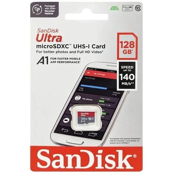 Sandısk Ultra 128Gb Mıcro Sdhc Hafıza Kartı Sdsquab-128G-Gn6mn