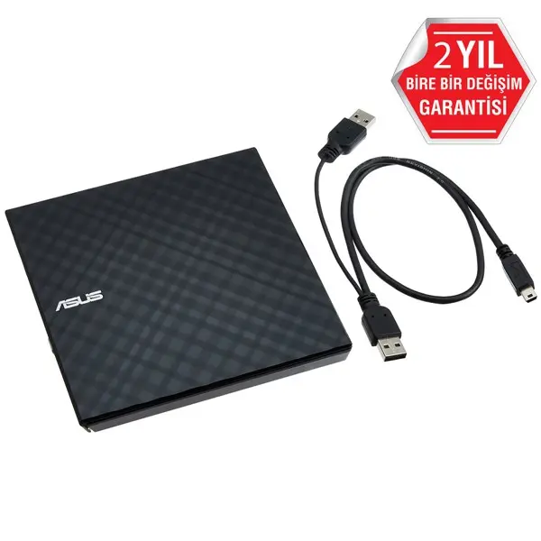 Asus Sdrw-08D2s-U 24X Okuma/8X Yazma Usb Slım Dvd-Rw Siyah