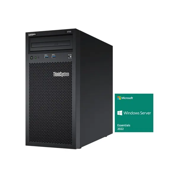 Lenovo 7D8j100gea St50 E-2324G 1X16gb 2X960gb Ssd 1X500w Server + 2022 Essentıals