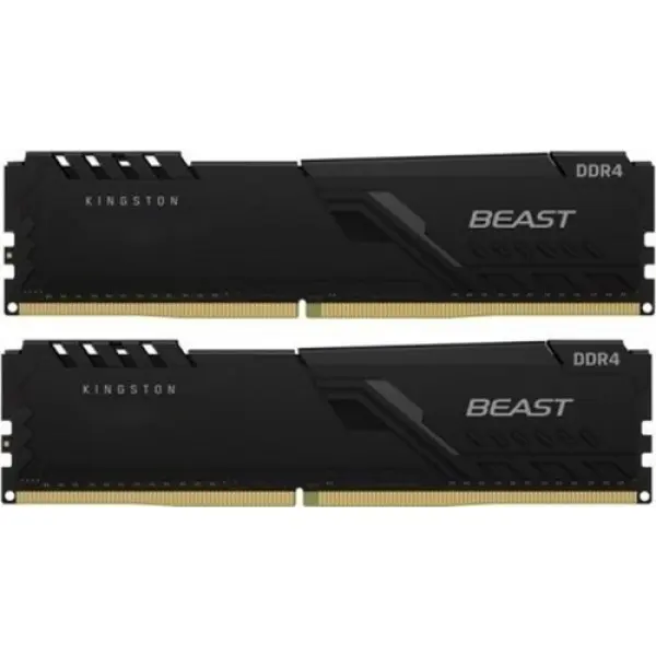 16 Gb (2X8gb) Ddr4 3200Mhz Kıngston Beast Black Cl16 Dımm (Kf432c16bbk2/16Tr)