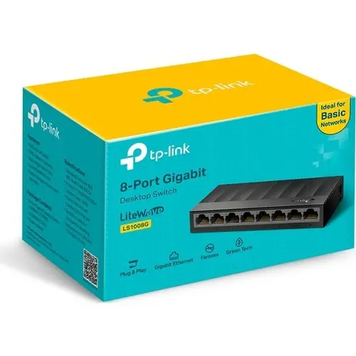 TP-LINK LS1008G 8 PORT 10/100/1000 YONETILEMEZ DESKTOP SWITCH PLASTİK KASA