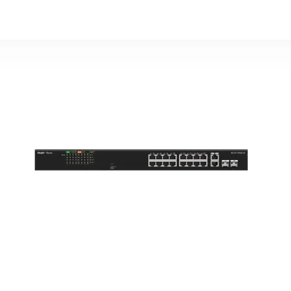 Ruıjıe Reyee Rg-Es118fgs-Lp 16 Port 10/100 16 Port Poe 2 X Combo Uplınk 120W Yonetılemez Rack Mount Swıtch
