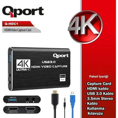 Qport Q-Hdc1 Usb To Hdmı Capture Kart