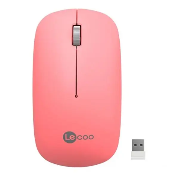 LECOO WS214 USB KABLOSUZ PEMBE SESSİZ MOUSE