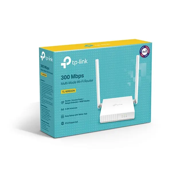 Tp-Lınk Tl-Wr820n 3 Port 300Mbps 2.4Ghz 2Xfıxed Anten Router