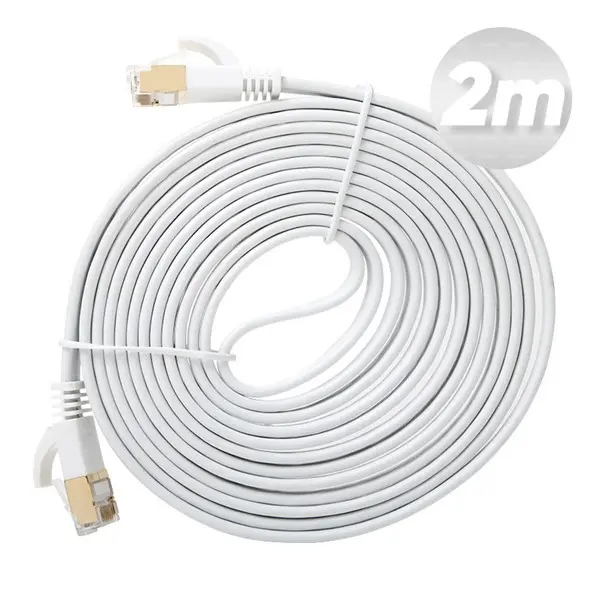 Dark 2M Cat7 Bc Awg30 Beyaz Slım Patch Network Kablosu (Dk-Cb-Nt7f200w)