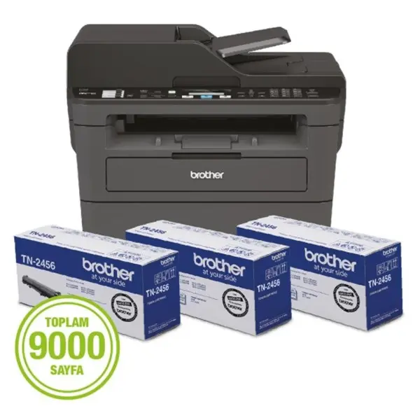 BROTHER MFC-L2716DW-3T LAZER YAZICI TARAYICI FOTOKOPİ FAX USB/ETHERNET/WIFI A4 (3 TAM DOLU TONERLİ)