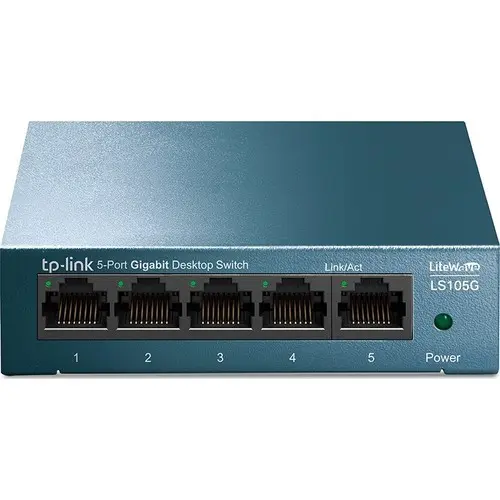 Tp-Lınk Ls105g 5 Port 10/100/1000 Yonetılemez Desktop Swıtch Metal Kasa