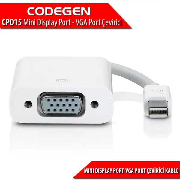 Codegen (Cdp15) Mını Dısplay Port To Vga Donusturucu