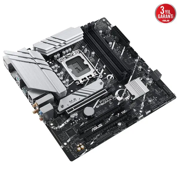 Asus Prıme B760m-A Wıfı 4Xddr5 7200 Hdmı/Dp 2Xm.2 Usb3.2 Ax Wifi + Bt Aura Rgb 2.5Gbit Lan Matx Asus 5X Protectıon Iıı Armoury Crate Aı Suite 3 1700P (12.Gen 13.Gen) Anakart
