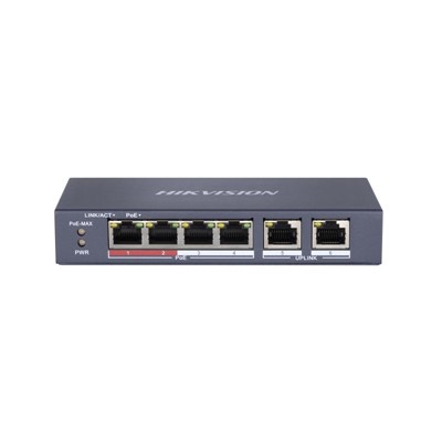 Hıkvısıon Ds-3E0106p-E/M 10/100 4 Port Poe 2 Port Uplınk Fast Ethernet Swıtch