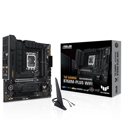 Asus Tuf Gamıng B760m-Plus Wıfı 1700P Ddr5 Ses Glan Dp/Hdmı Sata3 Usb3.2 Matx