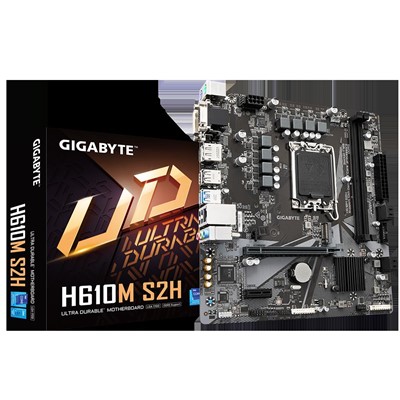 Gıgabyte H610m S2h 1700P Ddr5 Ses Glan Dp/Dvı/Vga Sata3 Usb3.2 Matx
