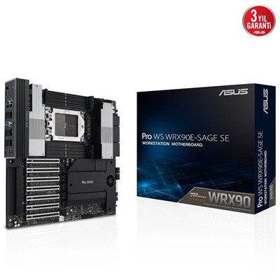 Asus Pro Ws Wrx90e-Sage Se Tr5 Ddr5 Ses Glan Mınıdp/Vga Sata3 Usb3.2 E-Atx