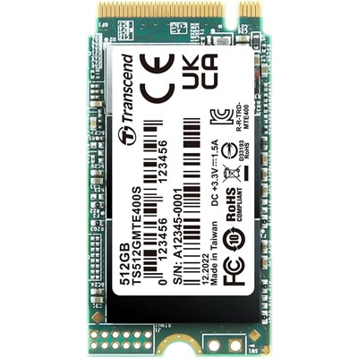 Transcend 512Gb 2000/900Mb/S 2242 Pcıe Gen3x4 Nvme Ssd Ts512gmte400s
