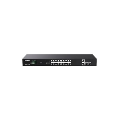 Tenda Teg1120p-16-250W 16 Port 10/100/1000 Poe 2 Port Uplınk +2 Sfp 250W Yonetılemez Rack Mount Swıtch