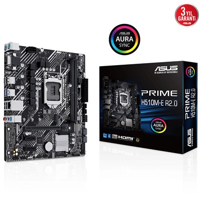Asus Prıme H510m-E R2.0 2Xddr4 Vga/Dp/Hdmı 1Xglan 1Xm.2 1200Pin Anakart
