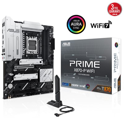 Asus Prıme X870-P Wıfı 4Xddr5 Dp/Hdmı 4Xm.2 Am5 Anakart