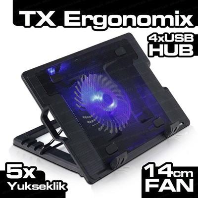 Tx Txacnbergst Siyah 9"-17" Notebook Soğutucu