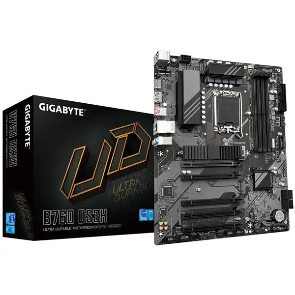 Gıgabyte B760-Ds3h-Ddr5 1700P Ddr5 Ses Glan Dp/Hdmı Sata3 Usb3.2 Atx
