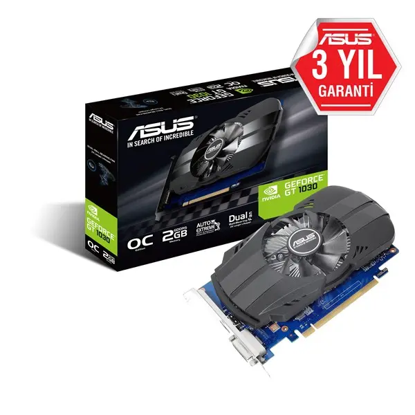 ASUS PHOENİX GT1030 2GB GDDR5 64BIT HDMI/DVI (PH-GT1030-O2G)