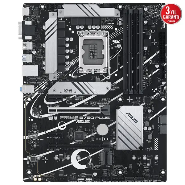 Asus Prıme B760-Plus 4Xddr5 Hdmı/Dp 3Xm.2 1Xglan 1700P (12.Gen 13.Gen) Anakart