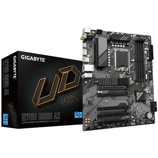 Gıgabyte B760-Ds3h-Ax-Ddr5 1700P Ddr5 Ses Glan Dp/Hdmı Sata3 Usb3.2 Atx