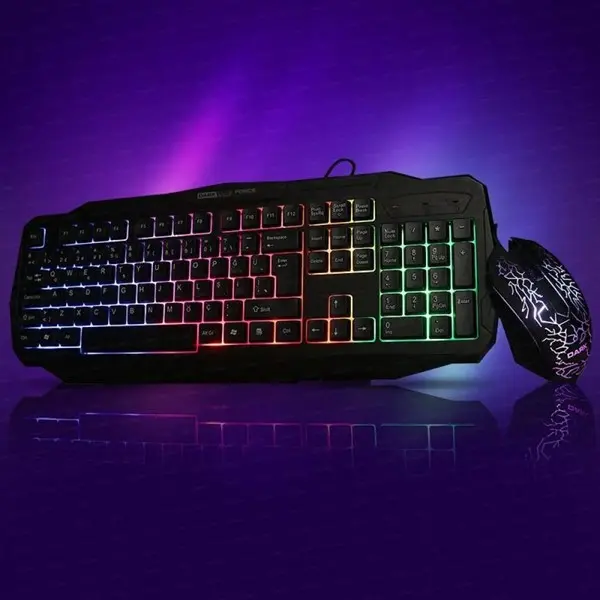 DARK ELITE FORCE GKM1000 GAMING USB KABLOLU Q KLAVYE MOUSE SET SIYAH